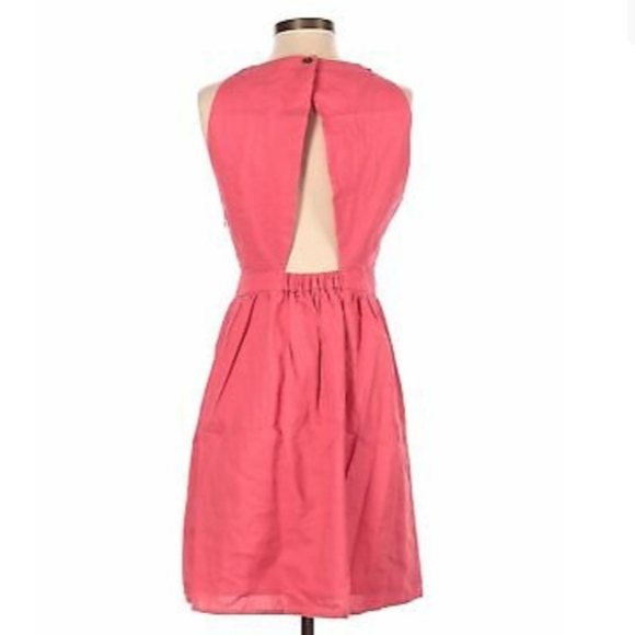 Market & Spruce Coral Linen Spring Dress Sz. S - Picture 2 of 9